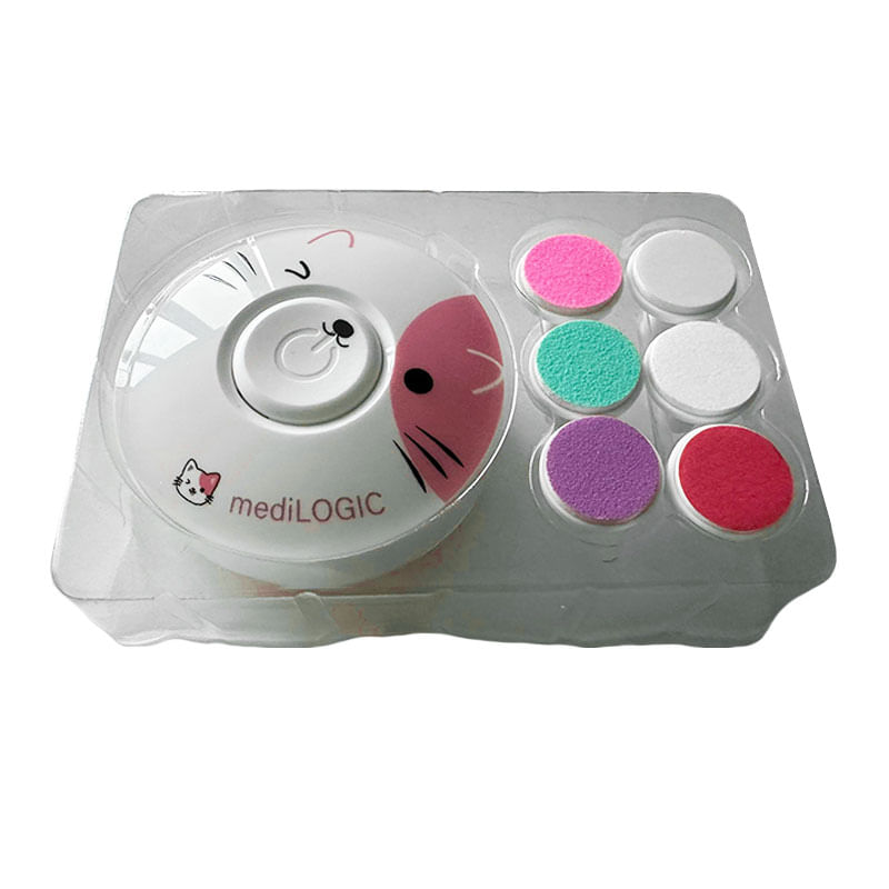 Ingrijire personala si Cosmetice - Manichiura si pedichiura - Pile cosmetice - Pila de unghii profesionala pentru nou nascuti si copii, electrica, foarte sigura, model pisicuta, roz, mediLOGIC - Infinity.ro