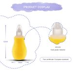 Jucarii, Copii si Bebe - Igiena si ingrijire - Accesorii ingrijire copii - Aspiratoare nazale si accesorii - Aspirator nazal pentru bebelusi, bebeLOGIC™, varf de silicon, manual, cu pompita, galben, 0+ luni - Infinity.ro
