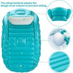 Jucarii, Copii si Bebe - Igiena si ingrijire - Baia bebelusului - Cadite bebe si accesorii baie - Cadita gonflabila pentru bebelusi si copii, 0-5 ani, portabila, pliabila, mini piscina calatorie, albastra, bebeLOGIC™ - Infinity.ro