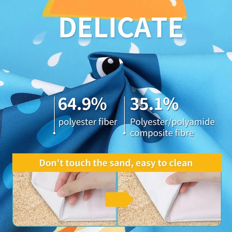 Jucarii, Copii si Bebe - Igiena si ingrijire - Baia bebelusului - Prosoape si halate de baie copii - Prosop poncho de plaja din microfibra, super absorbant, pentru inot copii 5-12 ani, model dinozaur, albastru, bebeLOGIC™ - Infinity.ro