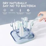 Jucarii, Copii si Bebe - Hrana si alaptare - Biberoane, suzete si accesorii hranire - Biberoane, tetine si accesorii - Suport pentru uscare biberoane, Polipropilena, Pliabil, Albastru, bebeLOGIC™ - Infinity.ro