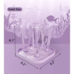 Jucarii, Copii si Bebe - Hrana si alaptare - Biberoane, suzete si accesorii hranire - Biberoane, tetine si accesorii - Suport pentru uscare biberoane, Polipropilena, Pliabil, Roz, bebeLOGIC™ - Infinity.ro