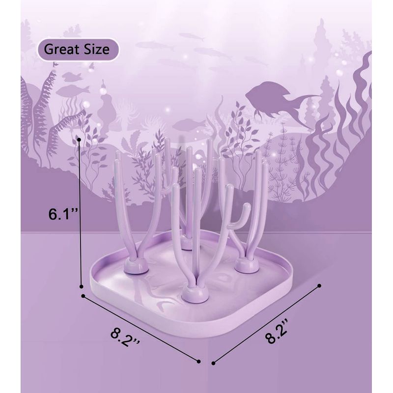 Jucarii, Copii si Bebe - Hrana si alaptare - Biberoane, suzete si accesorii hranire - Biberoane, tetine si accesorii - Suport pentru uscare biberoane, Polipropilena, Pliabil, Roz, bebeLOGIC™ - Infinity.ro