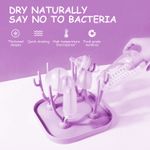 Jucarii, Copii si Bebe - Hrana si alaptare - Biberoane, suzete si accesorii hranire - Biberoane, tetine si accesorii - Suport pentru uscare biberoane, Polipropilena, Pliabil, Roz, bebeLOGIC™ - Infinity.ro