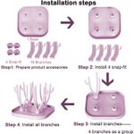 Jucarii, Copii si Bebe - Hrana si alaptare - Biberoane, suzete si accesorii hranire - Biberoane, tetine si accesorii - Suport pentru uscare biberoane, Polipropilena, Pliabil, Roz, bebeLOGIC™ - Infinity.ro