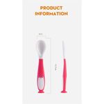 Jucarii, Copii si Bebe - Hrana si alaptare - Biberoane, suzete si accesorii hranire - Articole hranire bebelusi - Set tacamuri lingurita si furculita de antrenament pentru bebelusi si copii, flexibila, model pinguin, roz, bebeLOGIC™ - Infinity.ro