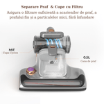 Electronice si Electrocasnice - Ingrijirea locuintei - Aspiratoare - Aspirator Antiacarieni Jigoo T600, SterilizareUV, Tehnologie cu Ultrasunete, Incalzire 60°C, 700W, Putere Aspirare 15KPa - Infinity.ro