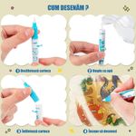 Carti si Birotica - Carti - Carti pentru copii - Activitati extracurriculare - Carte de colorat cu apa Magic Book, Dinosaur World, tip Aquadoodle, pentru fete si baieti 2, 3, 4, 5, 6 ani, bebeLOGIC™ - Infinity.ro