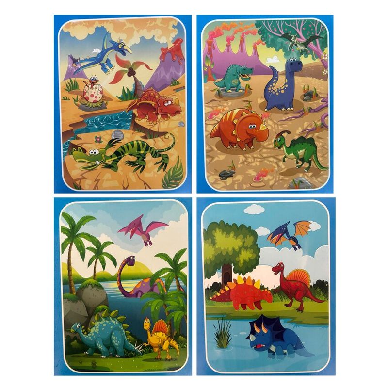 Carti si Birotica - Carti - Carti pentru copii - Activitati extracurriculare - Carte de colorat cu apa Magic Book, Dinosaur World, tip Aquadoodle, pentru fete si baieti 2, 3, 4, 5, 6 ani, bebeLOGIC™ - Infinity.ro