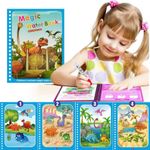 Carti si Birotica - Carti - Carti pentru copii - Activitati extracurriculare - Carte de colorat cu apa Magic Book, Dinosaur World, tip Aquadoodle, pentru fete si baieti 2, 3, 4, 5, 6 ani, bebeLOGIC™ - Infinity.ro