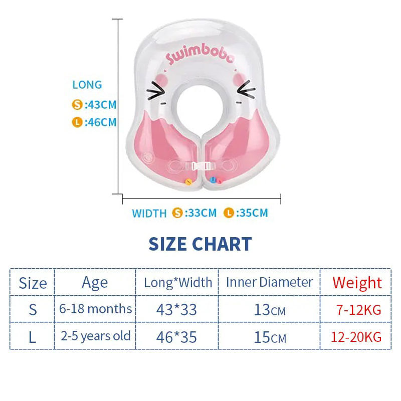 Jucarii, Copii si Bebe - Jucarii si jocuri - Jucarii de exterior - Colaci, ochelari si accesorii inot copii - Colac inot bebelusi si copii, forma de U, potrivit 6-18 luni, roz, bebeLOGIC™ - Infinity.ro