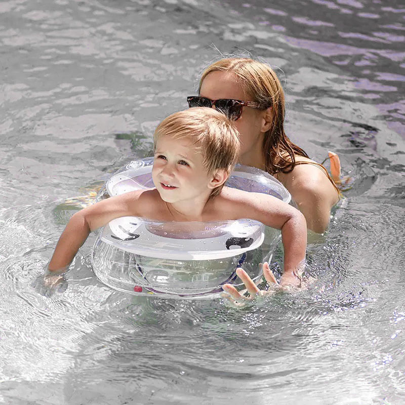 Jucarii, Copii si Bebe - Jucarii si jocuri - Jucarii de exterior - Colaci, ochelari si accesorii inot copii - Colac inot bebelusi si copii, forma de U, potrivit 6-18 luni, roz, bebeLOGIC™ - Infinity.ro