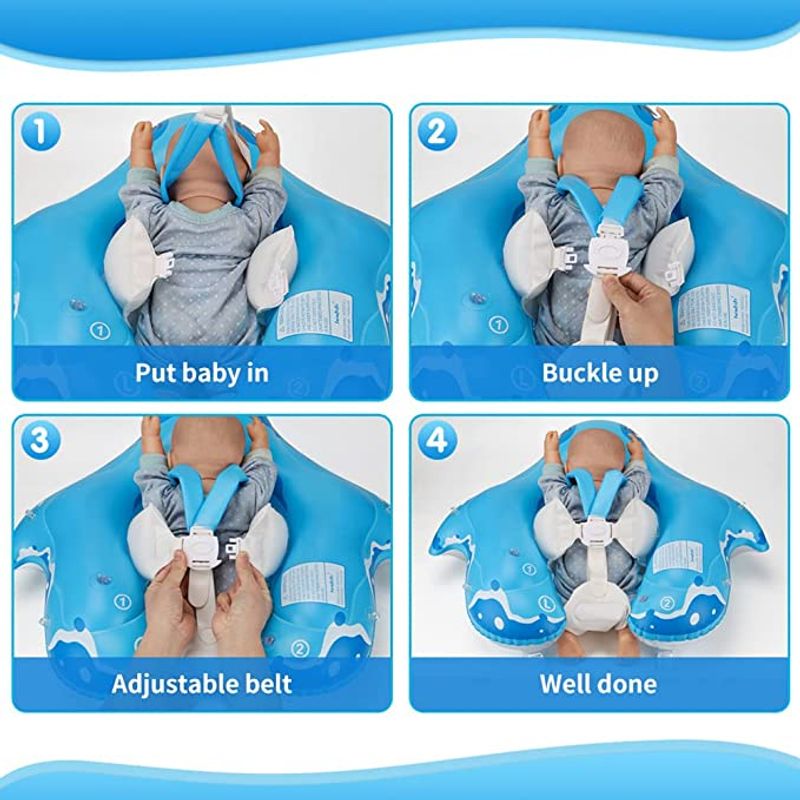 Jucarii, Copii si Bebe - Jucarii si jocuri - Jucarii de exterior - Colaci, ochelari si accesorii inot copii - Colac inot bebelusi si copii cu parasolar, suport burtica si bretele, Rechin, potrivit 3-18 luni, bebeLOGIC™ - Infinity.ro