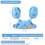 Jucarii, Copii si Bebe - Jucarii si jocuri - Jucarii de exterior - Jucarii pentru plaja si nisip - Centura de inot intr-o singura piesa pentru copii, albastru, cu maneci, model The Blue Crocodile, 2-6 ani, bebeLOGIC™ - Infinity.ro