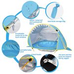 Jucarii, Copii si Bebe - Jucarii si jocuri - Jucarii de exterior - Casute si corturi copii - Cort de plaja portabil, impermeabil, protectie solara UV UPF 50+, copii 3-48 de luni, rechin, albastru, bebeLOGIC™ - Infinity.ro