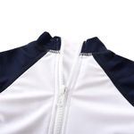 Jucarii, Copii si Bebe - Jucarii si jocuri - Jucarii de exterior - Colaci, ochelari si accesorii inot copii - Costum de baie UV pentru copii, maneci scurte, fermoar si casca, 110cm, UPF50+, bebeLOGIC™ - Infinity.ro