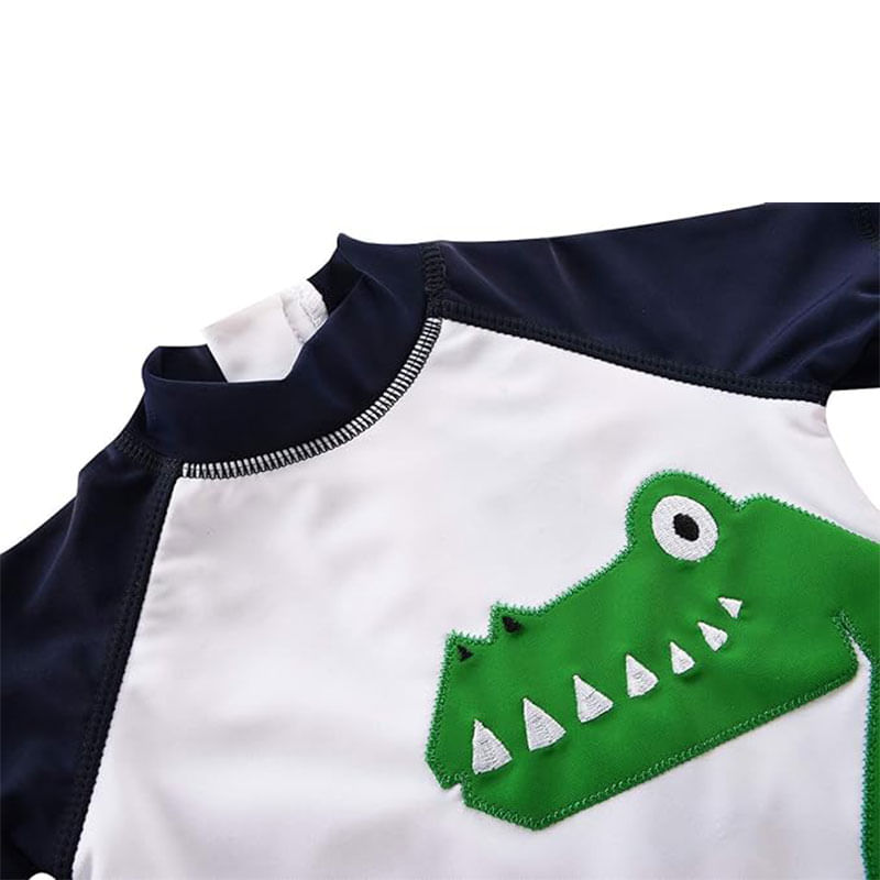 Jucarii, Copii si Bebe - Jucarii si jocuri - Jucarii de exterior - Colaci, ochelari si accesorii inot copii - Costum de baie UV pentru copii, maneci scurte, fermoar si casca, 110cm, UPF50+, bebeLOGIC™ - Infinity.ro