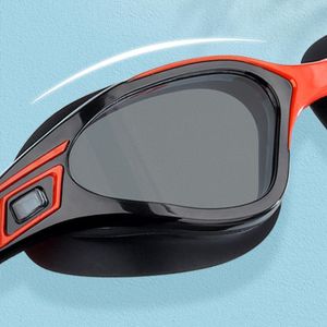 Ochelari inot profesionali MEDILOGIC™, unisex, policarbonat/silicon, protectie UV, anti-aburire, reglabili, negri/rosii