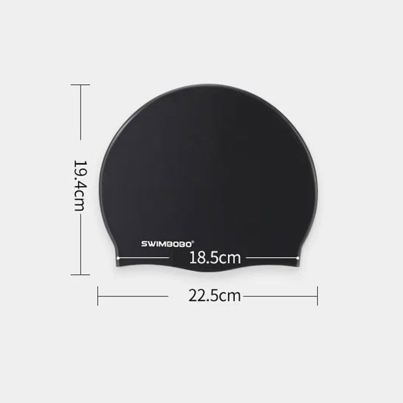 Sport si Outdoor - Echipament Sportiv - Accesorii echipament sportiv - Casti de protectie - Casca inot adulti, barbati si femei, impermeabila, protectie UV, silicon, elasticitate ridicata, neagra, SWIMBOBO™ - Infinity.ro