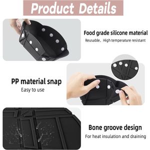 Farfurie pliabila, tava sau bol, fara BPA, silicon alimentar, camping, drumetii, gustari, 28cm, mediLOGIC™