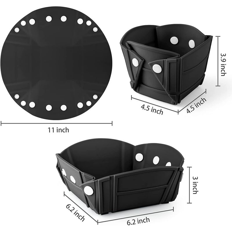 Sport si Outdoor - Camping - Bucatarie de camping - Vesela camping - Farfurie pliabila, tava sau bol, fara BPA, silicon alimentar, camping, drumetii, gustari, 28cm, mediLOGIC™, negru - Infinity.ro