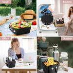 Sport si Outdoor - Camping - Bucatarie de camping - Vesela camping - Farfurie pliabila, tava sau bol, fara BPA, silicon alimentar, camping, drumetii, gustari, 28cm, mediLOGIC™, negru - Infinity.ro