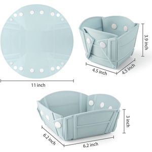 Farfurie pliabila, tava sau bol, fara BPA, silicon alimentar, camping, drumetii, gustari, 28cm, mediLOGIC™