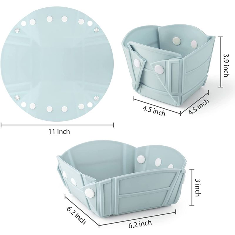 Sport si Outdoor - Camping - Bucatarie de camping - Vesela camping - Farfurie pliabila, tava sau bol, fara BPA, silicon alimentar, camping, drumetii, gustari, 28cm, mediLOGIC™, verde - Infinity.ro