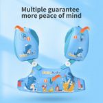 Jucarii, Copii si Bebe - Jucarii si jocuri - Jucarii de exterior - Colaci, ochelari si accesorii inot copii - Centura de inot intr-o singura piesa pentru copii, albastru, cu maneci, model The Blue Crocodile, 2-6 ani, bebeLOGIC™ - Infinity.ro