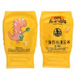 Jucarii, Copii si Bebe - Jucarii si jocuri - Jucarii de exterior - Colaci, ochelari si accesorii inot copii - Aripioare inot pentru copii, gonflabile, compartiment de aer dublu, 10 - 30 kg, Dinozaur Roz, bebeLOGIC™ - Infinity.ro