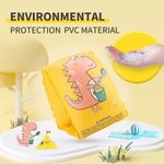 Jucarii, Copii si Bebe - Jucarii si jocuri - Jucarii de exterior - Colaci, ochelari si accesorii inot copii - Aripioare inot pentru copii, gonflabile, compartiment de aer dublu, 10 - 30 kg, Dinozaur Roz, bebeLOGIC™ - Infinity.ro