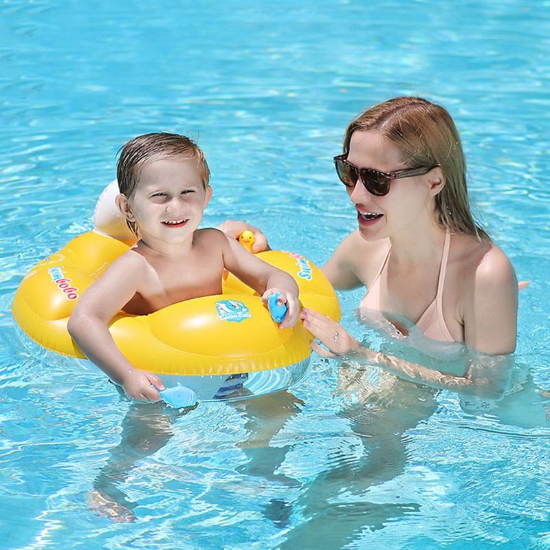 Jucarii, Copii si Bebe - Jucarii si jocuri - Jucarii de exterior - Colaci, ochelari si accesorii inot copii - Colac cu chilotel pentru bebelusi 6-24 luni, tip scaunel, impiedica bebelusul sa se rasuceasca, galben, bebeLOGIC™ - Infinity.ro