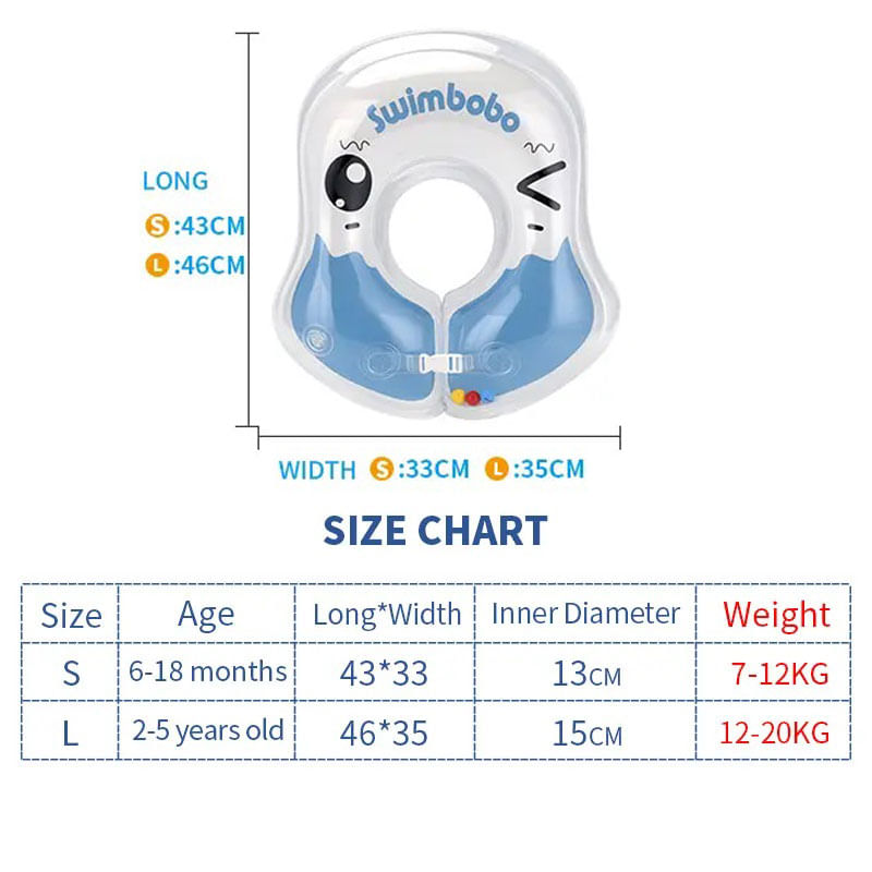 Jucarii, Copii si Bebe - Jucarii si jocuri - Jucarii de exterior - Colaci, ochelari si accesorii inot copii - Colac inot bebelusi si copii, forma de U, potrivit 6-18 luni, albastru, bebeLOGIC™ - Infinity.ro