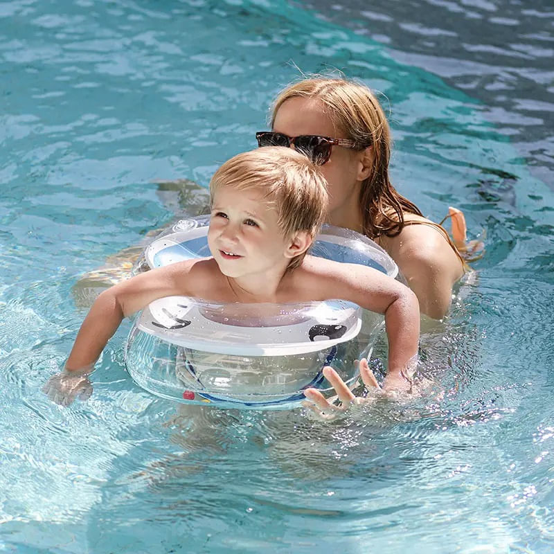 Jucarii, Copii si Bebe - Jucarii si jocuri - Jucarii de exterior - Colaci, ochelari si accesorii inot copii - Colac inot bebelusi si copii, forma de U, potrivit 6-18 luni, albastru, bebeLOGIC™ - Infinity.ro