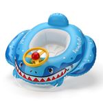 Jucarii, Copii si Bebe - Jucarii si jocuri - Jucarii de exterior - Colaci, ochelari si accesorii inot copii - Colac de inot bebelusi si copii cu accesorii si jucarii distractive, volan si claxon, Baby Shark, 2-6 ani, bebeLOGIC™ - Infinity.ro