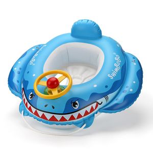 Colac de inot bebelusi si copii cu accesorii si jucarii distractive, volan si claxon, Baby Shark, 2-6 ani, bebeLOGIC™