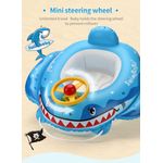 Jucarii, Copii si Bebe - Jucarii si jocuri - Jucarii de exterior - Colaci, ochelari si accesorii inot copii - Colac de inot bebelusi si copii cu accesorii si jucarii distractive, volan si claxon, Baby Shark, 2-6 ani, bebeLOGIC™ - Infinity.ro