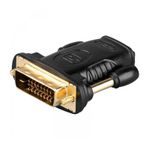 TV, Audio-Video si Foto - Accesorii TV si audio - Cabluri si adaptoare video - Adaptor DVI-D 24+1 la HDMI mama aurit Goobay - Infinity.ro