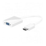 TV, Audio-Video si Foto - Accesorii TV si audio - Cabluri si adaptoare audio - Cablu adaptor HDMI la VGA inclusiv audio alb Goobay - Infinity.ro
