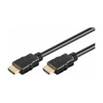TV, Audio-Video si Foto - Accesorii TV si audio - Cabluri si adaptoare audio - Cablu HDMI HiSpeed contacte aurite 2.5m Goobay 51827 - Infinity.ro