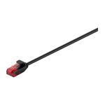 PC, gaming si accesorii - Retelistica - Cabluri si accesorii - Cablu slim 3.6mm patchcord Cat6 UTP 0.25m negru 250MHz RJ45 cupru Goobay - Infinity.ro