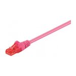 PC, gaming si accesorii - Retelistica - Cabluri si accesorii - Cablu UTP Cat6 mufat 1m patch cord magenta Goobay - Infinity.ro
