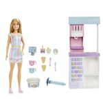 Jucarii, Copii si Bebe - Jucarii si jocuri - Papusi si accesorii - Papusi - Barbie set de joaca magazinul de inghetata - Infinity.ro