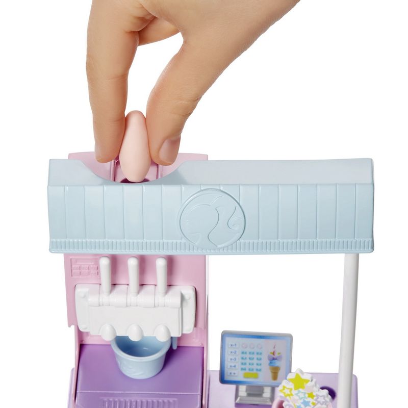 Jucarii, Copii si Bebe - Jucarii si jocuri - Papusi si accesorii - Papusi - Barbie set de joaca magazinul de inghetata - Infinity.ro