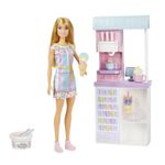 Jucarii, Copii si Bebe - Jucarii si jocuri - Papusi si accesorii - Papusi - Barbie set de joaca magazinul de inghetata - Infinity.ro