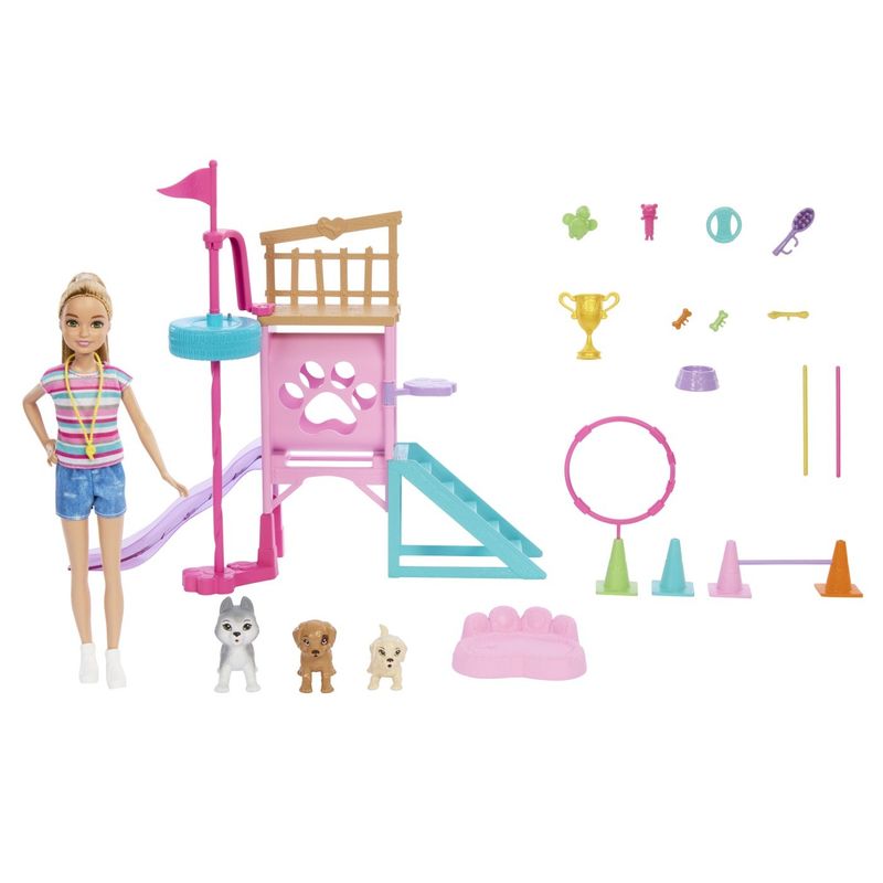 Jucarii, Copii si Bebe - Jucarii si jocuri - Papusi si accesorii - Papusi - Barbie si stacie papusa stacie dresoare de catei - Infinity.ro