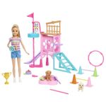 Jucarii, Copii si Bebe - Jucarii si jocuri - Papusi si accesorii - Papusi - Barbie si stacie papusa stacie dresoare de catei - Infinity.ro