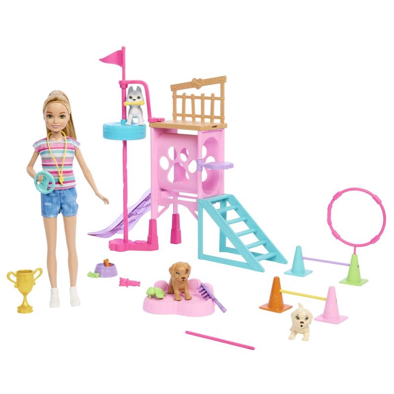 Jucarii, Copii si Bebe - Jucarii si jocuri - Papusi si accesorii - Papusi - Barbie si stacie papusa stacie dresoare de catei - Infinity.ro