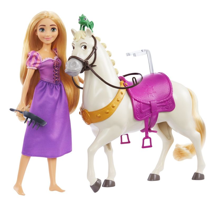 Jucarii, Copii si Bebe - Jucarii si jocuri - Papusi si accesorii - Papusi - Disney princess set papusa rapunzel si calul maximus - Infinity.ro
