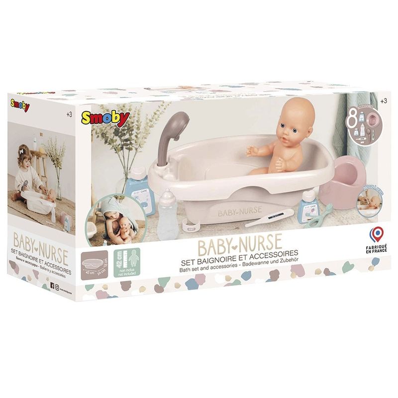 Jucarii, Copii si Bebe - Jucarii si jocuri - Papusi si accesorii - Papusi - Set Smoby Baby Nurse cadita, olita si accesorii pentru papusi - Infinity.ro